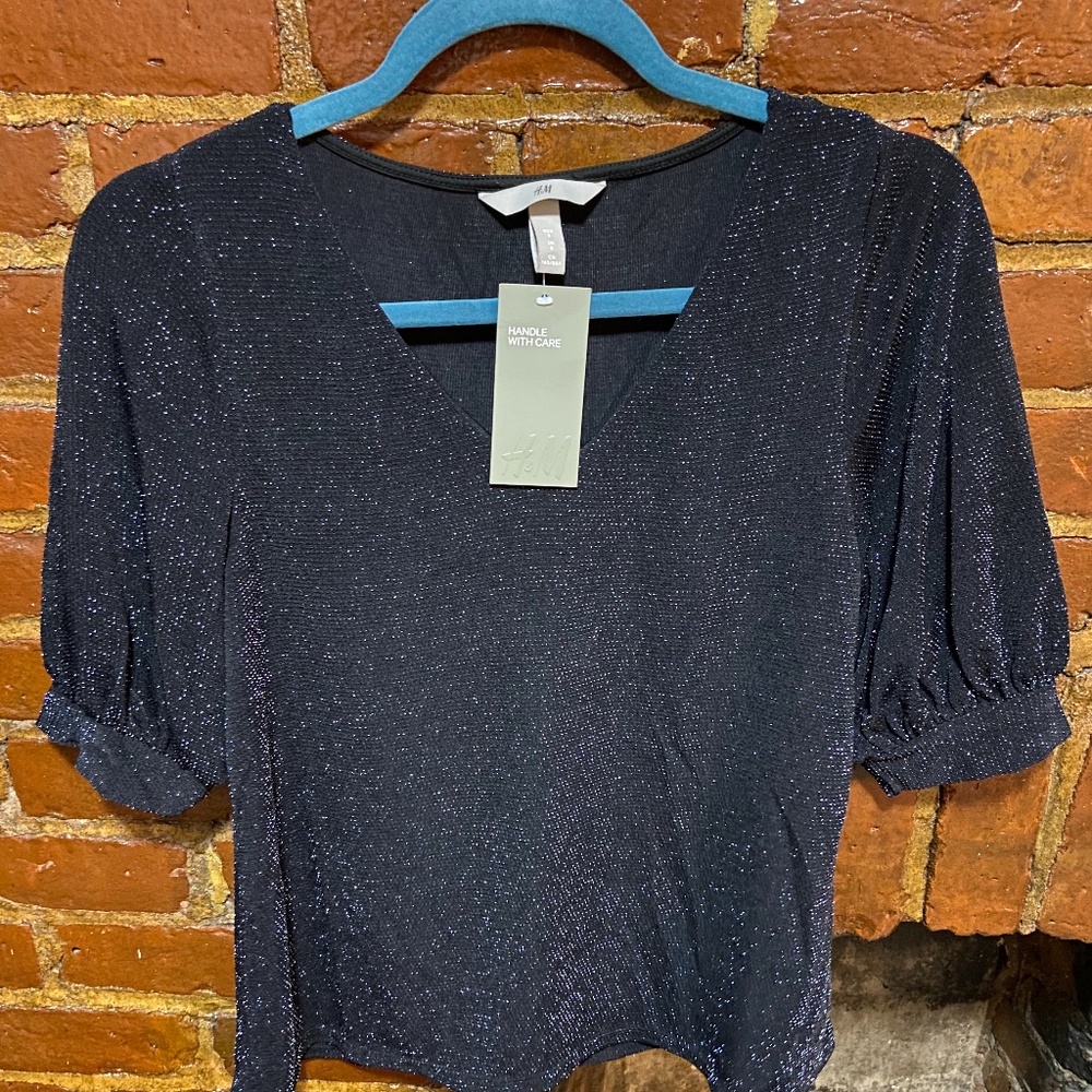 H&M sparkly blue top